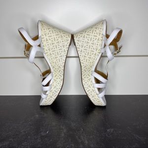 Clarks Artisan White Wedge Sandals